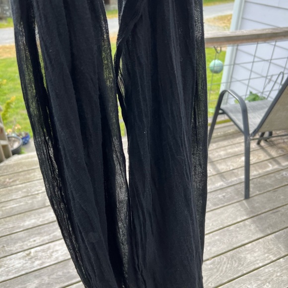 Black Sheer Long Scarf Wrap Shawl sarong wrap skirt - Picture 7 of 13